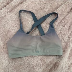 Alo Yoga Women's Ombre Sports Bra - Blue Gray and purple